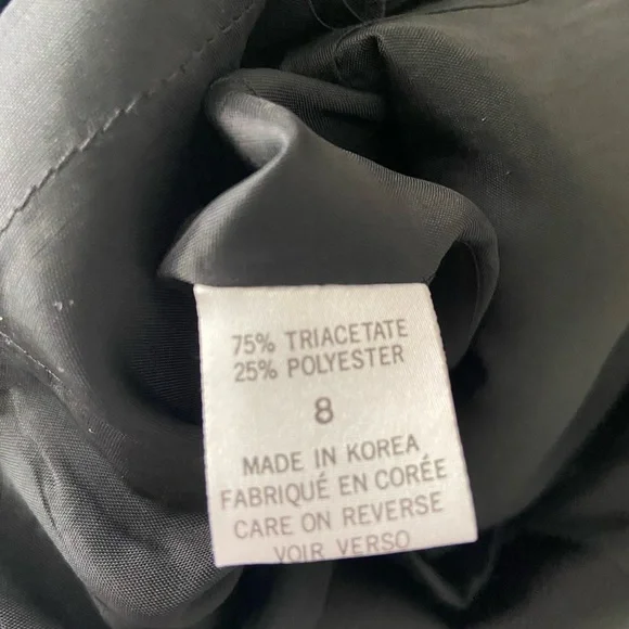 NWT Tahari Black Satin-like Cocktail Dress Size 8 Sleeveless Sheath - Picture 11 of 12